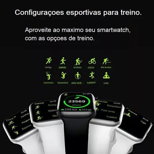 Smartwatch W10 Mini Serie 10 42mm Chat GPT, NFC, AMOLED Lançamento Microwear
