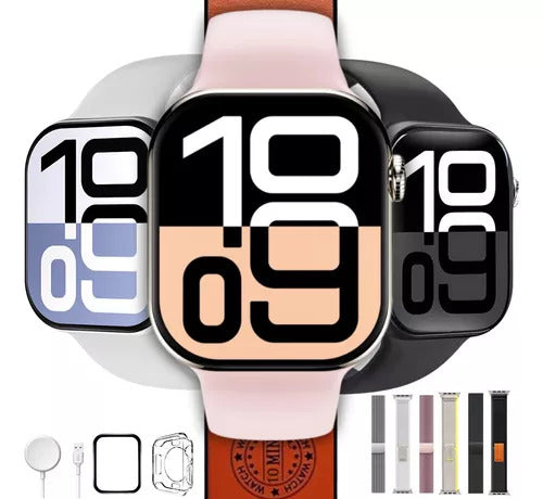 Smartwatch W10 Mini Serie 10 42mm Chat GPT, NFC, AMOLED Lançamento Microwear